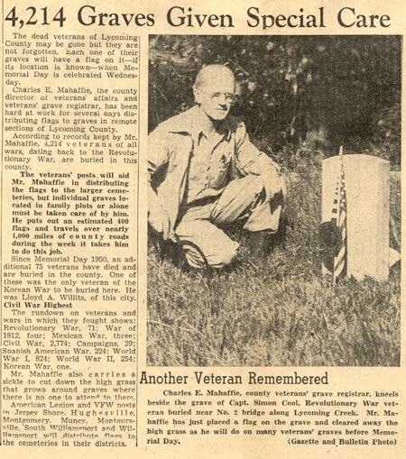 Newspaper Article from May 26, 1951